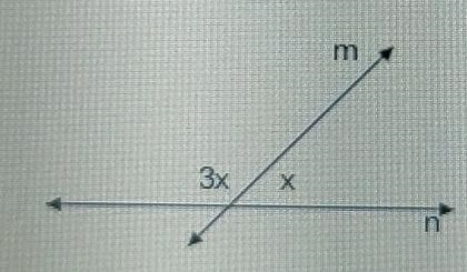 Solve for x3x + x=x=3x=we are using sumplementary angles to find the answer.-example-1