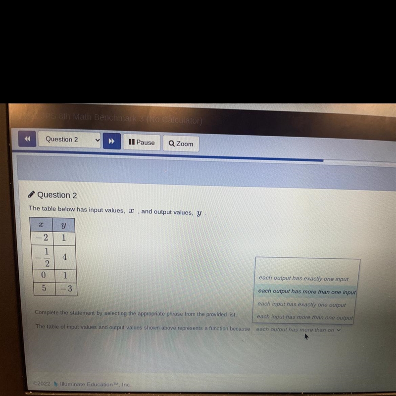 Which table of input Values x and output values Y-example-1