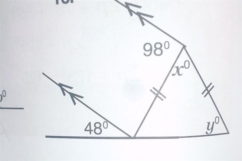 Find the value of y and x​-example-1