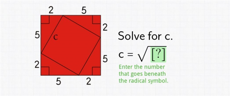 Pythagorean theorem with a unknown leg-example-1