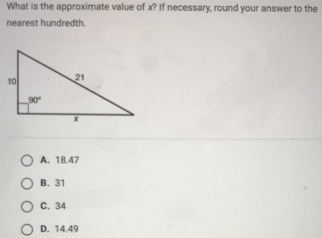 How do I find the value of x with a given of two sides and one angle i need to find-example-1