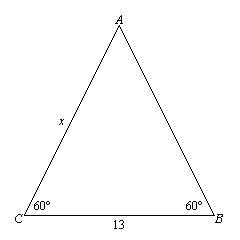 Find the value of x. a:26 b:13 c:60 d 13√3-example-1