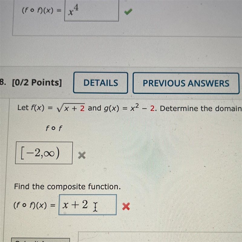 I need to find the composite function with these two equations. I also need to find-example-1