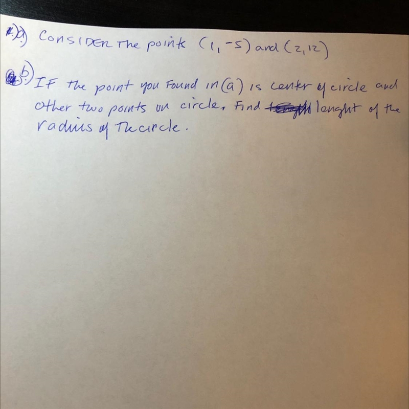 You need to consider the points (1,-5) and ( 2, 12). You need also state the midpoint-example-1