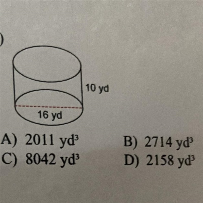 Need help finding the volume and rounding to nearest whole number.-example-1