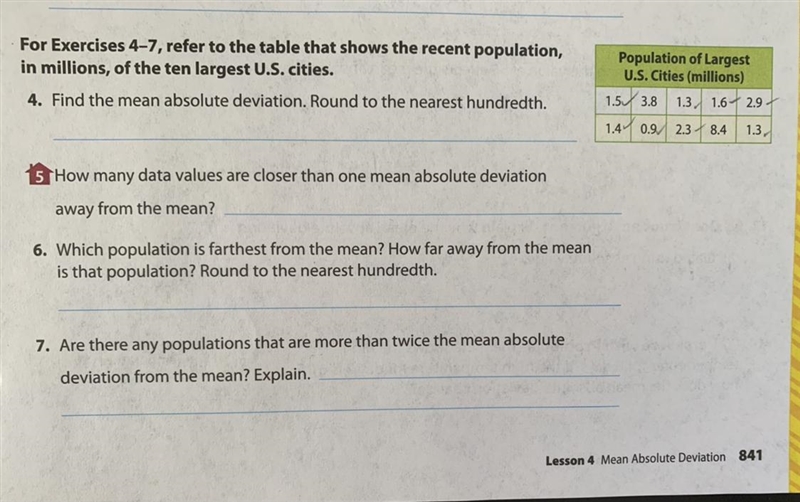 For Exercises 4-7, refer to the table that shows the recent population,in millions-example-1