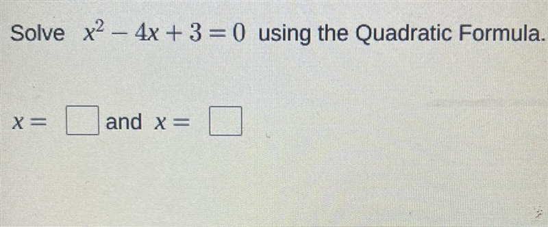 Solve using the quadratic formula-example-1