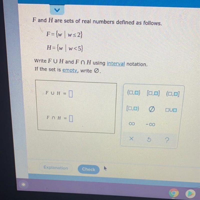 If you know how to properly solve the union and intersection of intervals, please-example-1