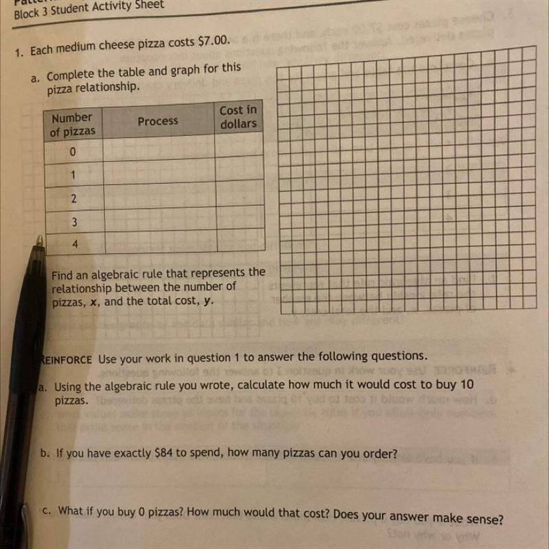 patterns in proportional relationships, need help with the graph and the process table-example-1