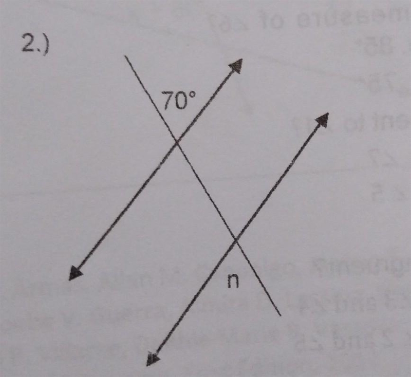 Exercise 2 Determine the measures of the angles marked with letters. (Note: Lines-example-1