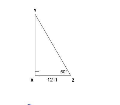 Use triangle XYZ to answer questions 3-5. 1) Use special right triangles to help find-example-1