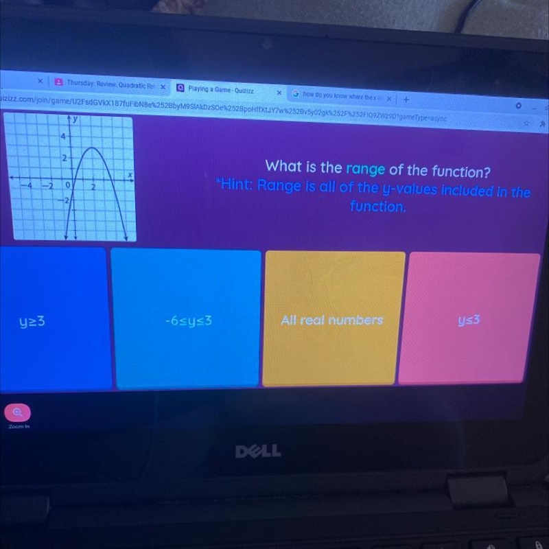 What is the range of the function?*Hint: Range is all of the y-values included in-example-1