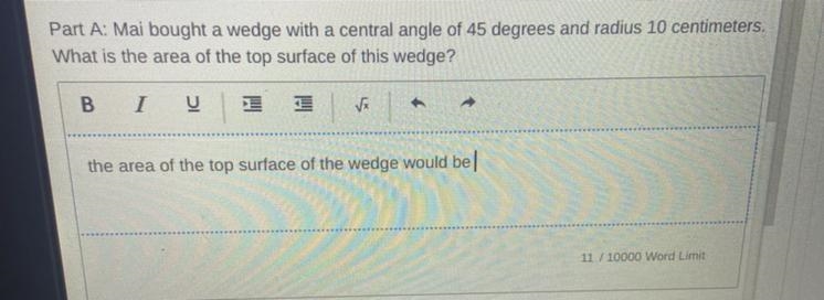 I need help finding the area of the top surface of the wedge what should I start with-example-1