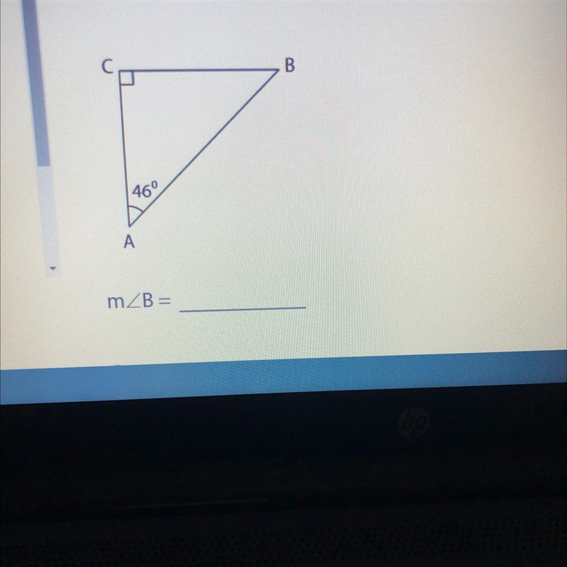 Find the measure of the indicated angle in each triangle.The choices areA=136B=44C-example-1