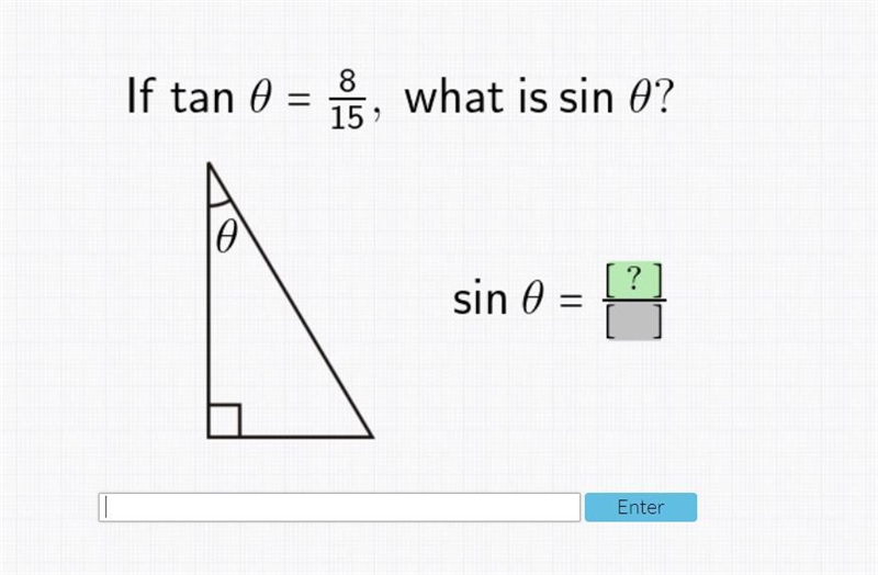 If tan0=8/15 what is sin 0-example-1