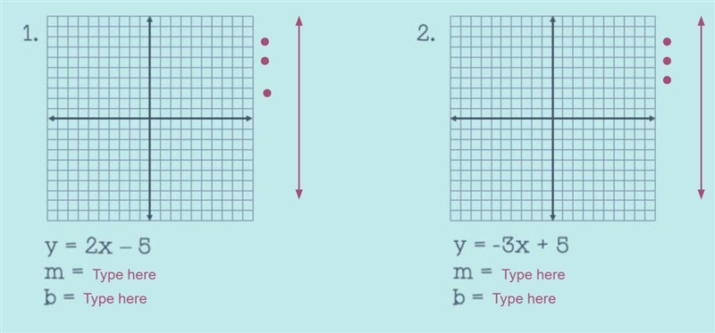 I need help please with m and b#1 and graph-example-1