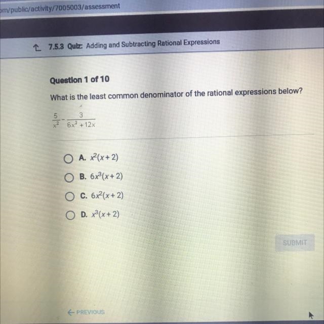 What is the least common denominator of the rational expressions below ?5/x^2-3/5x-example-1