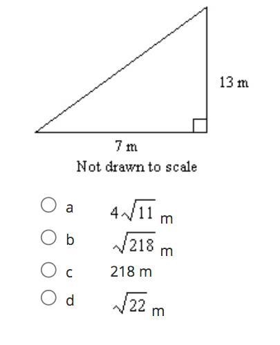 Find the length of the missing side. Leave your answer in simplest radical form.-example-1