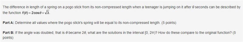 The difference in length of a spring on a pogo stick from its non-compressed length-example-2