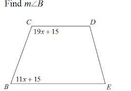 Lesson 5.4 1 .Find the measurement of the angle indicated for each trapezoid. 2.Find-example-4