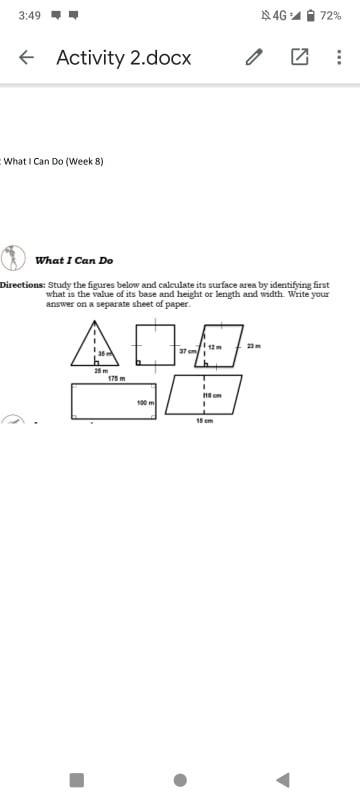 study the figures below and calculate its surface area by identifying first what is-example-1