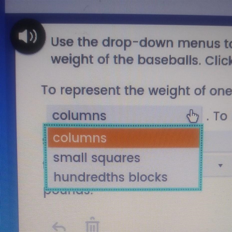 > Use the drop-down menus to explain how Ken' can use the model to find the total-example-1