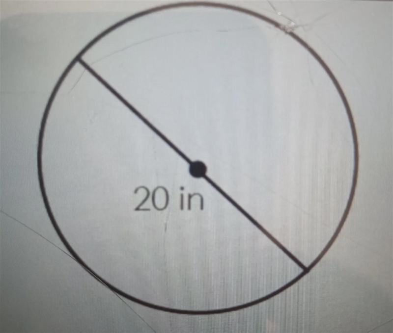 Find the AreaA. 314.2 IN2B. 1256.6 IN2C. 31.4 IN2D. 62.8 IN2-example-1