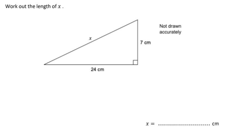 Work out the length of x-example-1