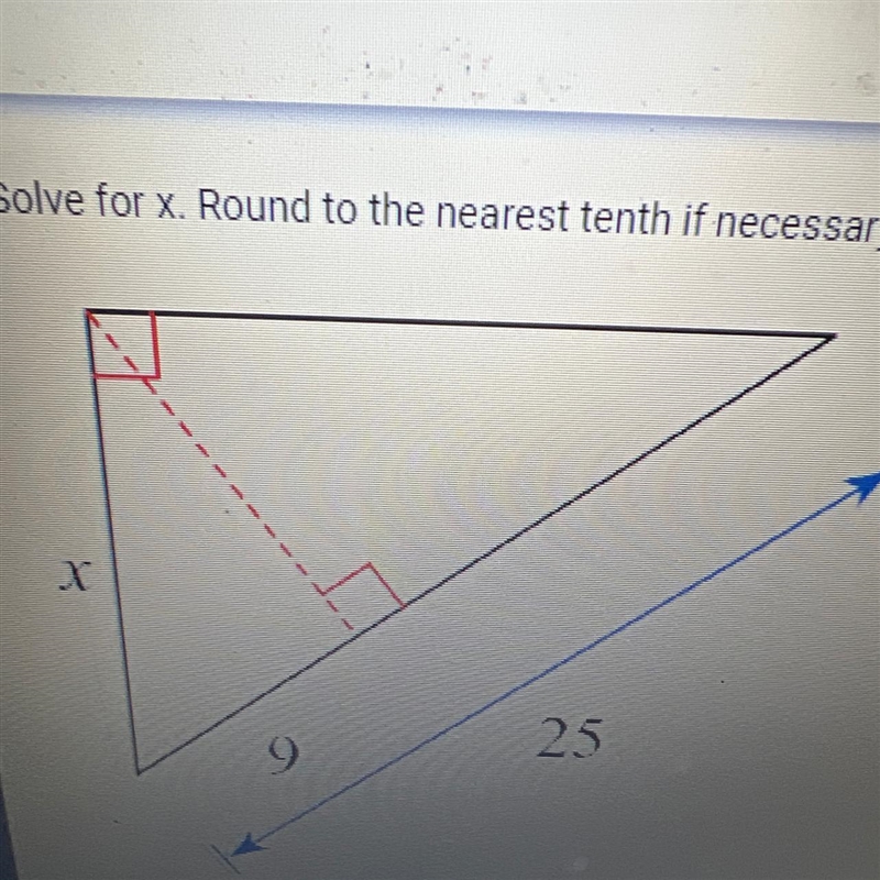 2. Solve for x. Round to the nearest tenth if necessary. 25-example-1