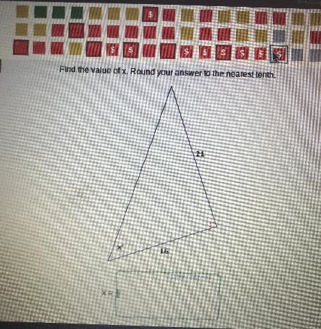 Find the value of x. Round your answer to the nearest tenth.2116-example-1