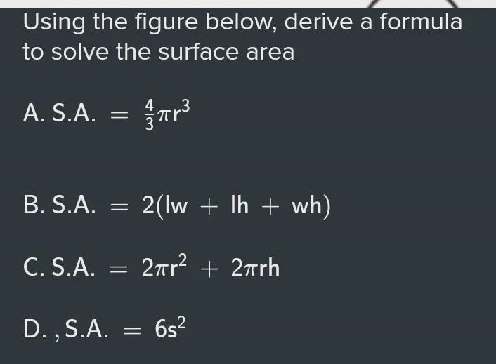 Using the figure below, derive a formula to solve the surface area-example-1