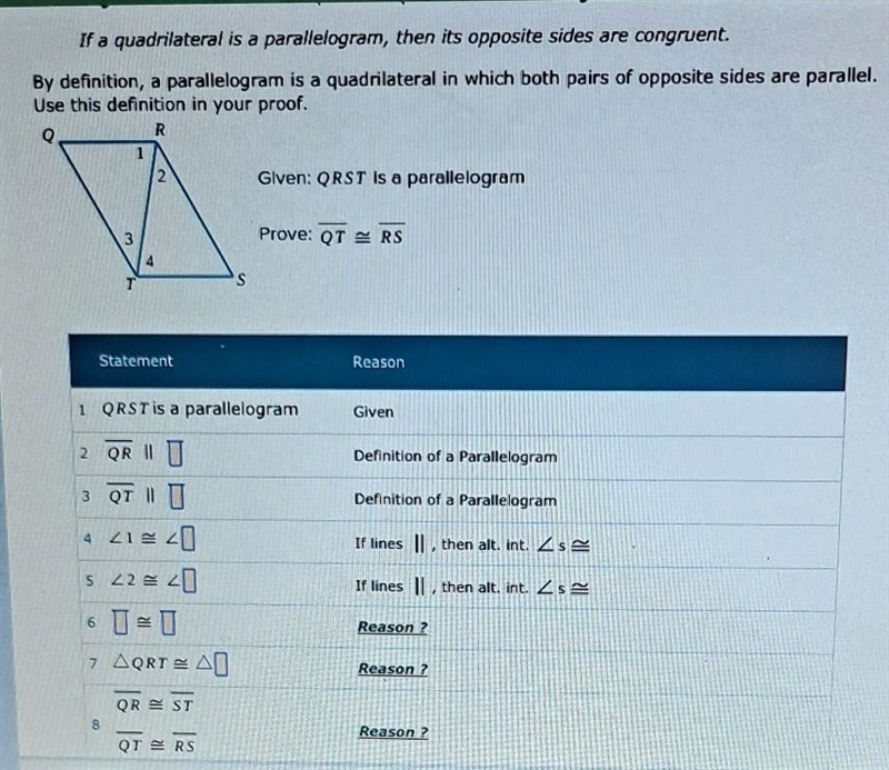 at the top its cut off but it askes to use the given info to complete the proof of-example-1