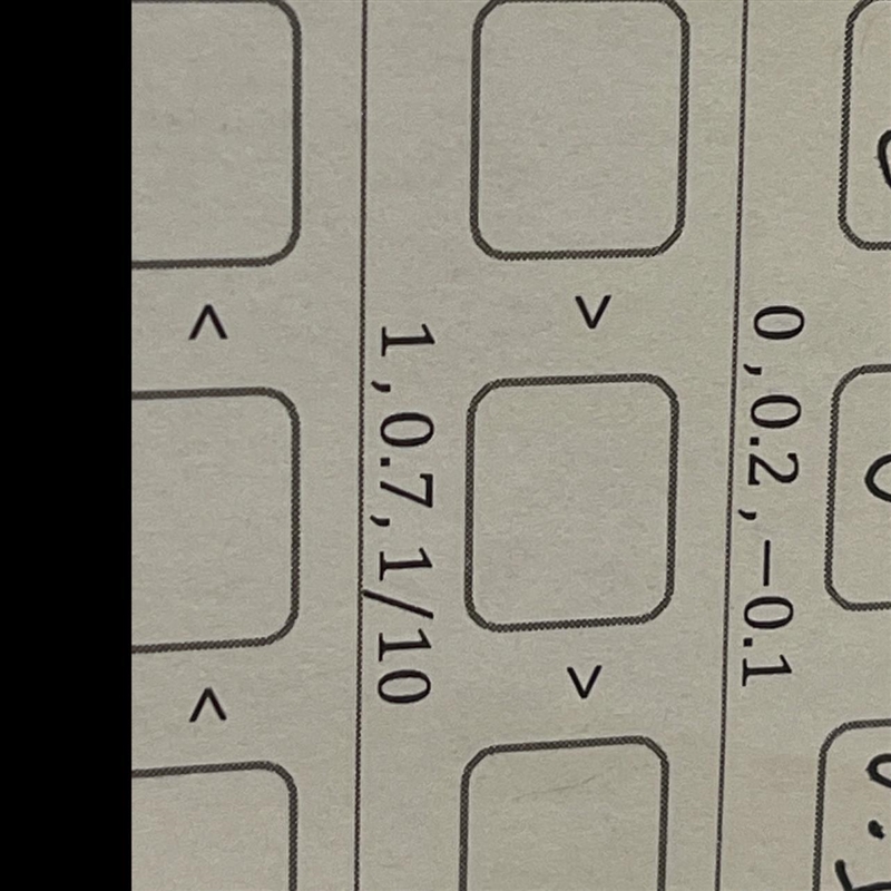 What’s greater then in order? 1 , 0.7 , or 1/10-example-1