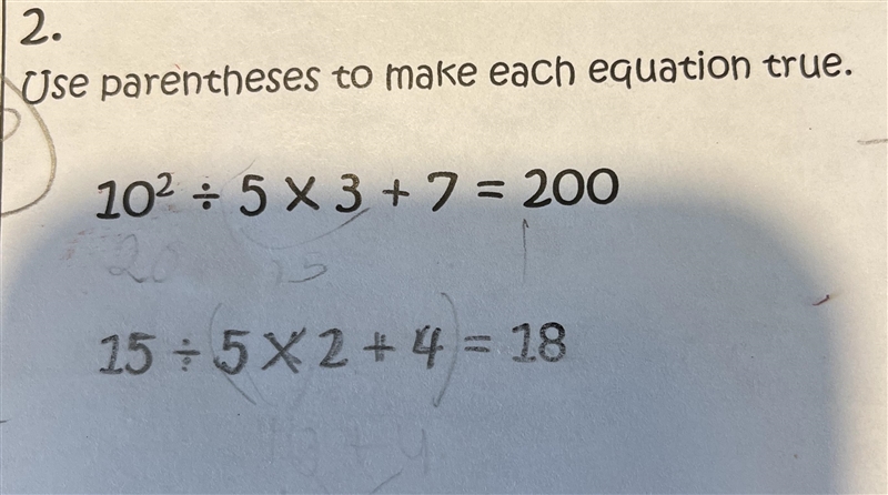 15:5X2+4 = 18Where’s the parentheses go to make this correct?-example-1