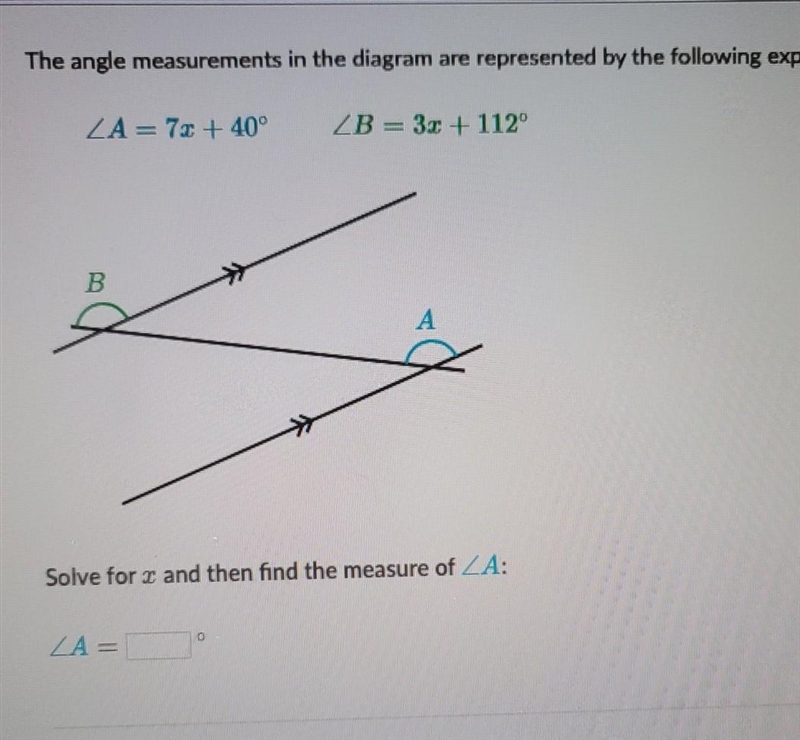 Helppppsolve for X and then find the measure of-example-1