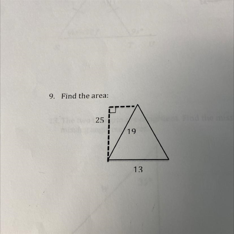 9. Find the area: 25 19 13-example-1