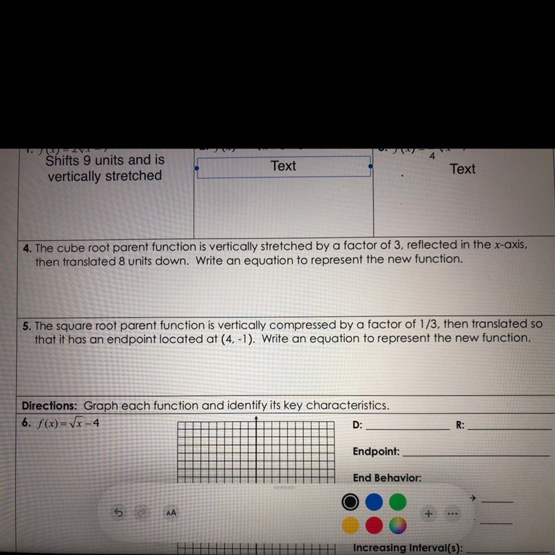 Number 4 write an equation to represent the new function-example-1