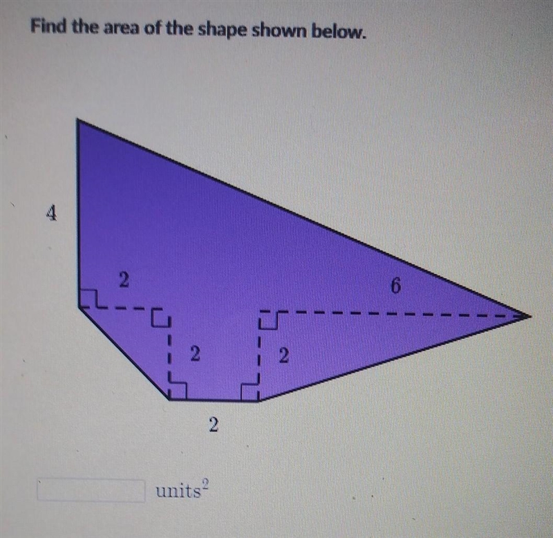 How do I find the area of this shape ?-example-1