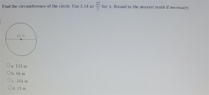 Find the circumference of the circle. Use 3.14 or 22/7 for Round to the nearest tenth-example-1