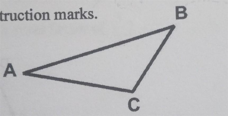 Dilate Triangle ABC below using A as the center and a scale factor of 2. Leave all-example-1