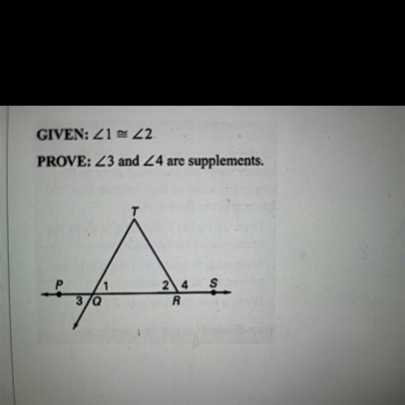 GIVEN: 41 42 PROVE: 23 and 24 are supplements. P 3/Q 1 T 2 4 R S ****** ORANG-example-1