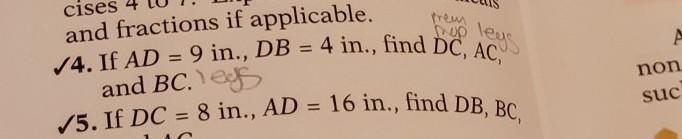 I need help with solving propotional segments in right triangles. I need help with-example-1