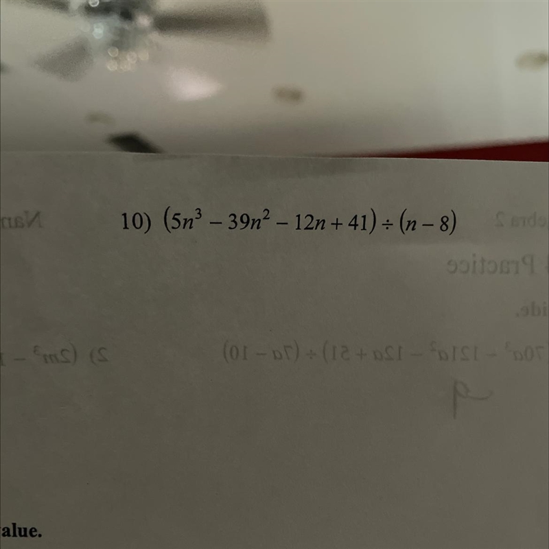 State if they given binomial is a factor of the given polynomial. Question number-example-1