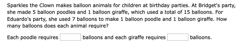 Sparkles the Clown makes balloon animals for children at birthday parties. At Bridget-example-1