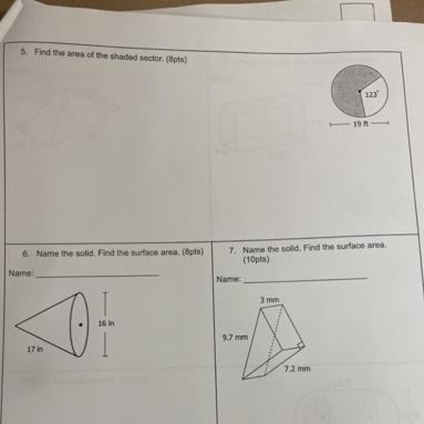 Hello I need help on question #5… for geometry please. This is a practice sheet.-example-1