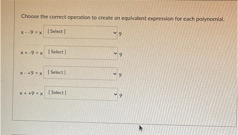 In the select part I have too select “+” or “-“-example-1