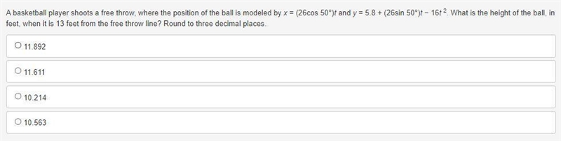 A basketball player shoots a free throw, where the position of the ball is modeled-example-1