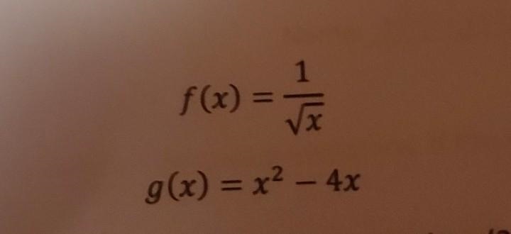 Find the function (f o g )(x)find the domain of (f o g)(x) express your answer in-example-1