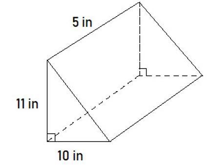 Calculate the volume of the prism 550 in3450 in3325 in3275 in3-example-1