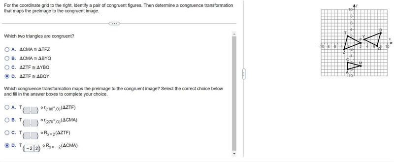 Please help me with this : For the coordinate grid to the right, identify a pair of-example-1